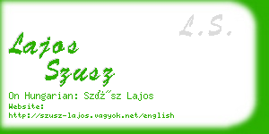 lajos szusz business card